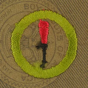 Sample Type A badge, the back of a type a badge