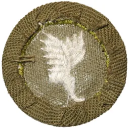 Sample Type D badge, the back of a type d badge