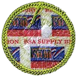 Sample Type J badge, the back of a type j badge