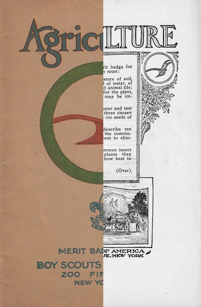 Agriculture merit badge pamphlet, Type 3A over 2, 1925