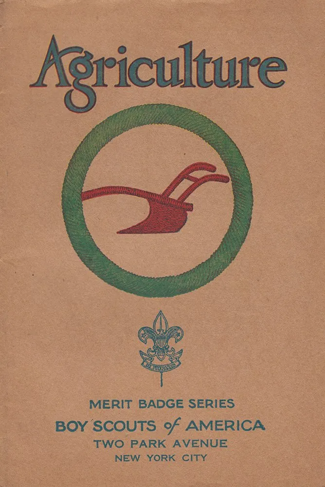 Agriculture merit badge pamphlet, Type 3B, 1929 - 1939