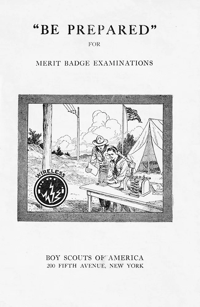 Wireless merit badge pamphlet, Type 1C, 1920