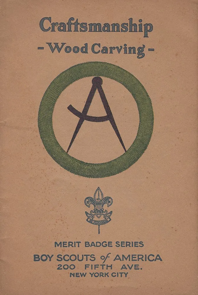 Wood Carving merit badge pamphlet, Type 3A-1, 1925 - 1926