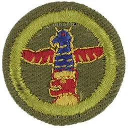 Wood Carving merit badge, Type E, 1947 - 1960