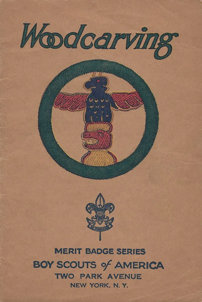 Wood Carving merit badge pamphlet, Type 3C, 1937 - 1939