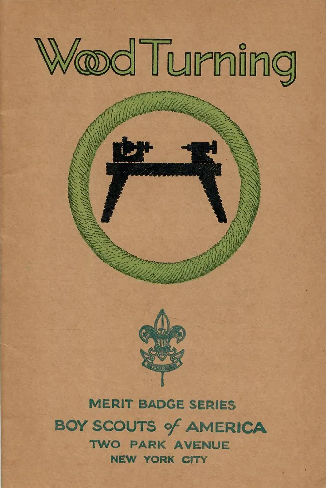 Wood Turning merit badge pamphlet, Type 3B-1, 1931 - 1935