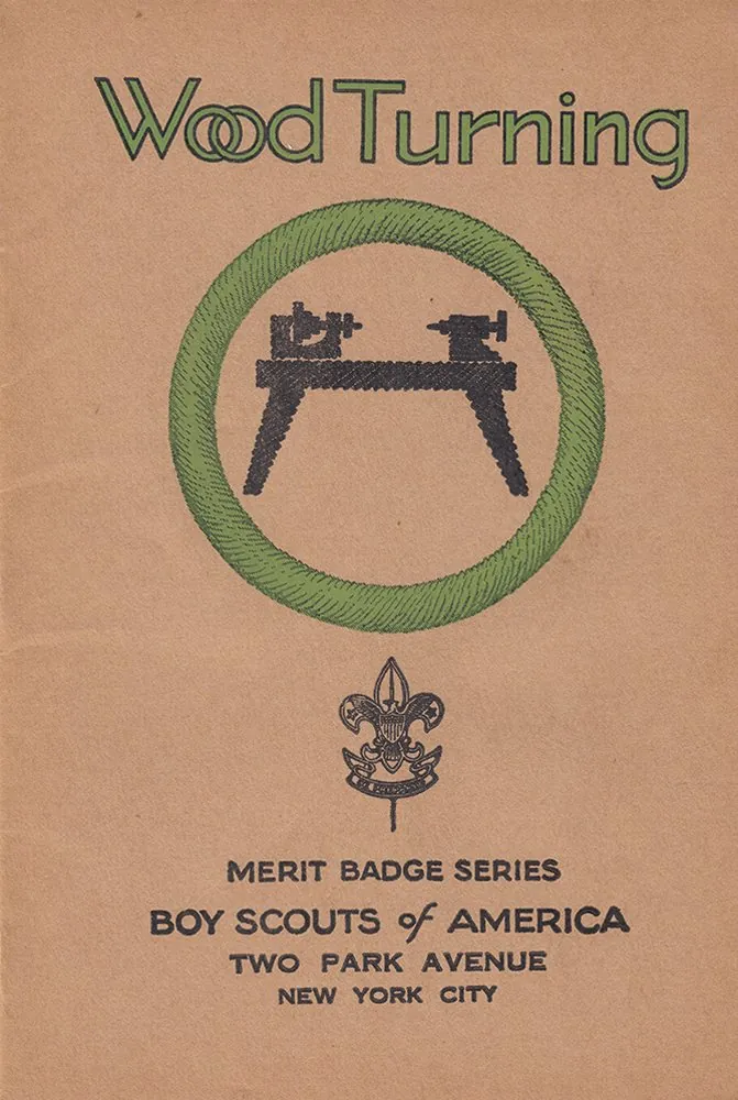 Wood Turning merit badge pamphlet, Type 3B-2, 1938 - 1940
