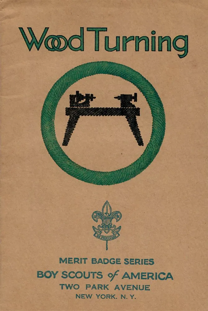 Wood Turning merit badge pamphlet, Type 3C, 1936 - 1937