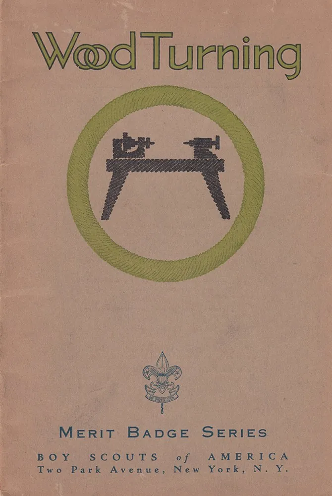 Wood Turning merit badge pamphlet, Type 3D, 1937 - 1939