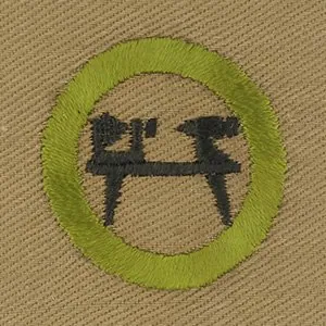 Wood Turning merit badge, Type A, 1931 - 1933