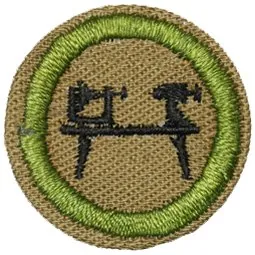 Wood Turning merit badge, Type D, 1942 - 1946