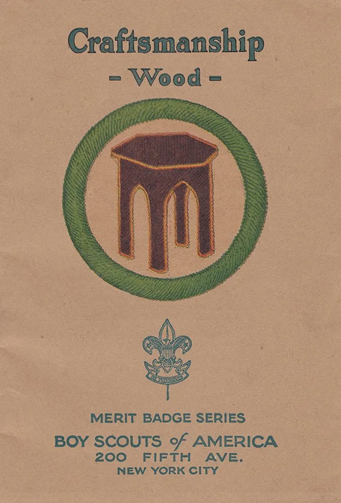 Woodwork merit badge pamphlet, Type 3A-2, 1927