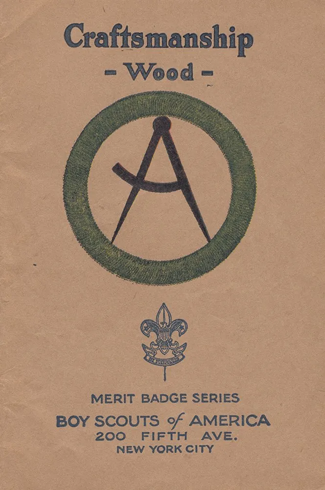Woodwork merit badge pamphlet, Type 3A-1, 1925 - 1926
