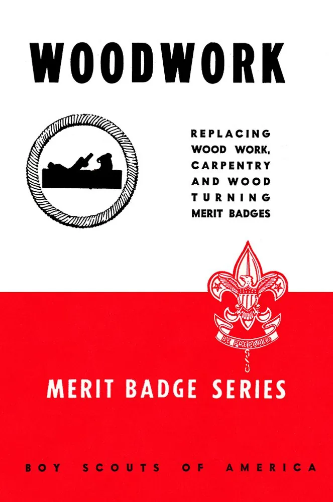 Woodwork merit badge pamphlet, Type 5C, 1952