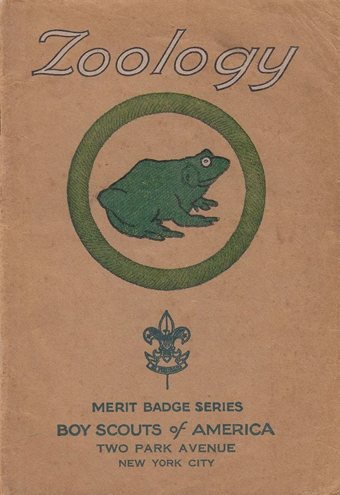 Zoology merit badge pamphlet, Type 3B-1, 1931 - 1940