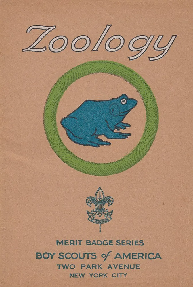 Zoology merit badge pamphlet, Type 3B-2, 1932