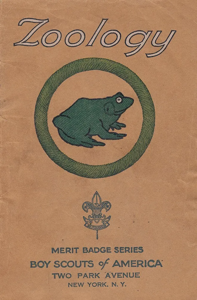 Zoology merit badge pamphlet, Type 3C, 1936 - 1940